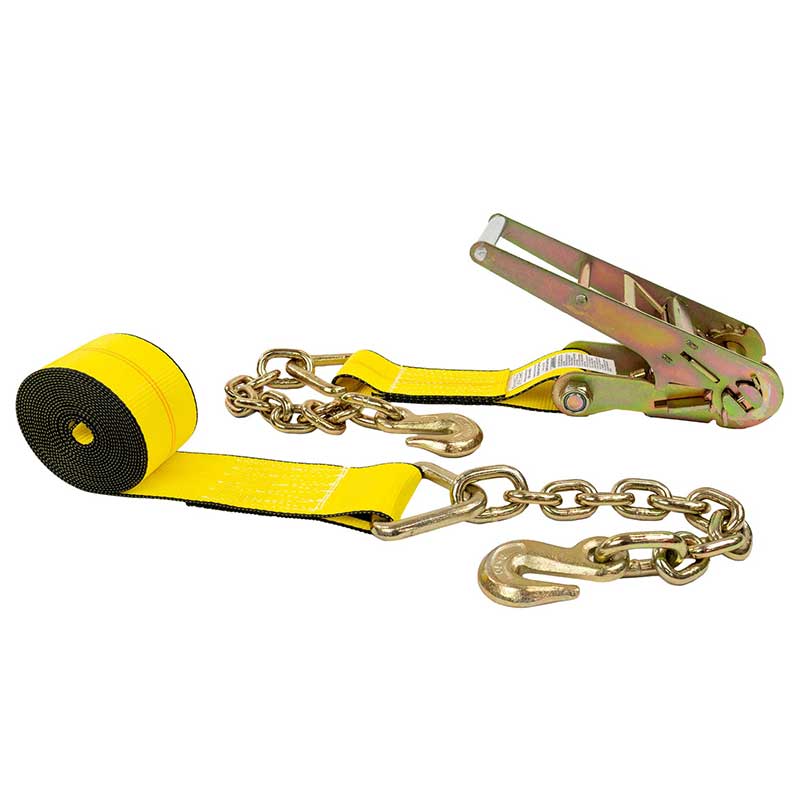 Tali Ratchet Kuning 3 X 30' Dengan Sambungan Rantai